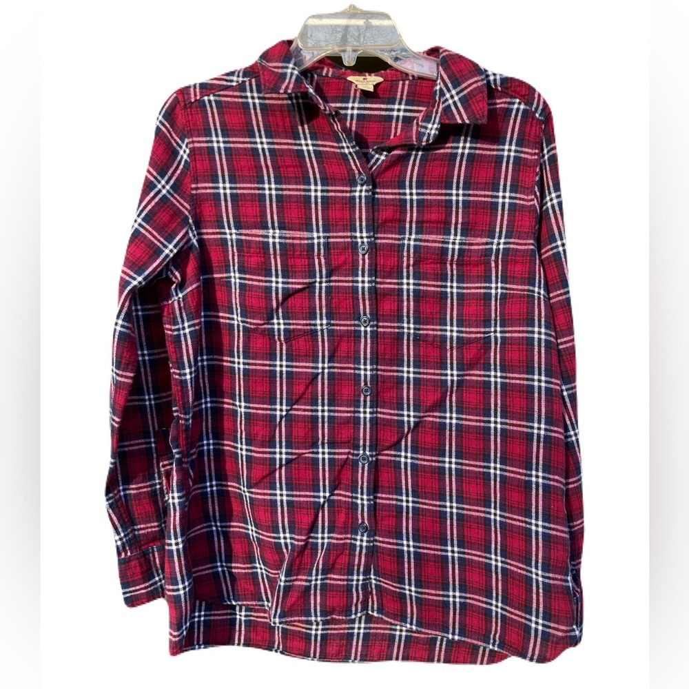 Woolrich Flannel Top Women’s L Plaid Side Gussets‎ Button Down Lumber Jane Comfy
